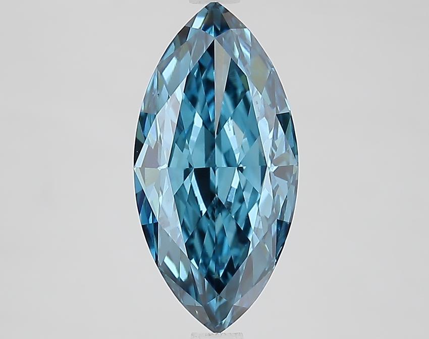 3.07 Ct. Fancy Vivid Blue Marquise Lab Grown Diamond