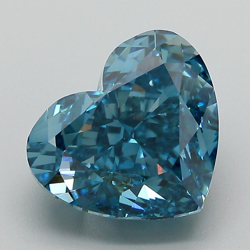 5.19 Ct. Fancy Vivid Blue Heart Lab Grown Diamond