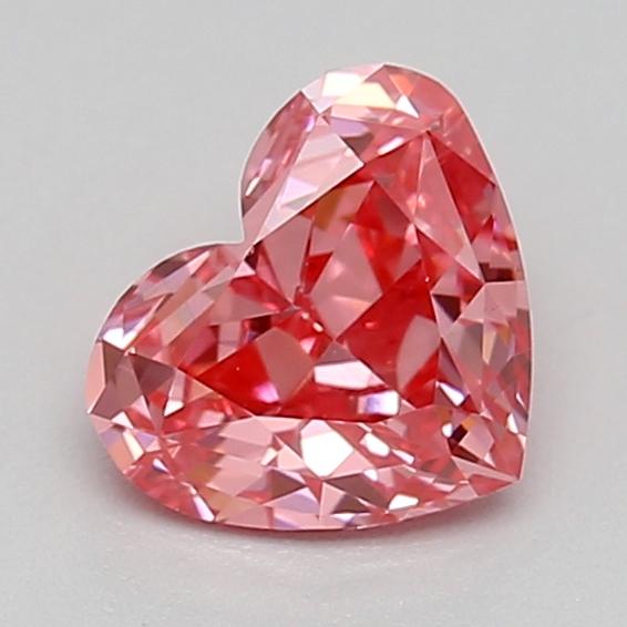 0.39 Ct. Fancy Vivid  Pink Heart Lab Grown Diamond