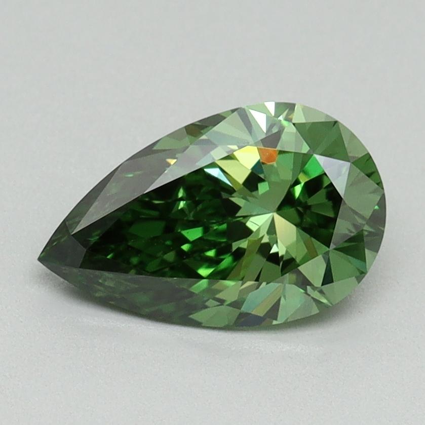 1.10 Ct. Fancy Vivid Green Pear Lab Grown Diamond