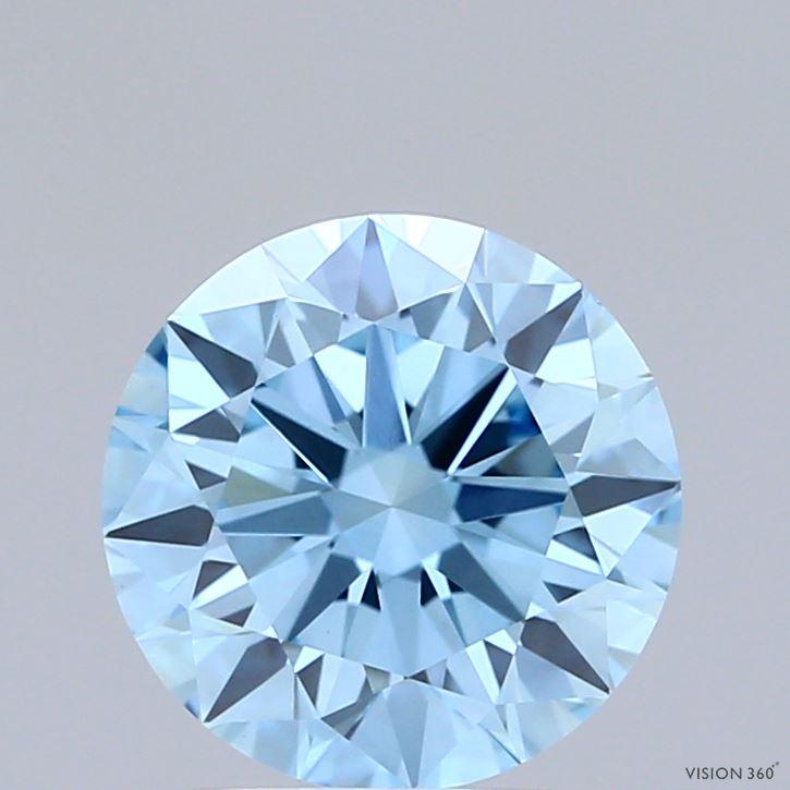 2.00 Ct. Fancy Vivid Blue Round Lab Grown Diamond