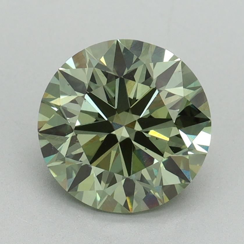 2.00 Ct. Fancy Vivid Green Round Lab Grown Diamond