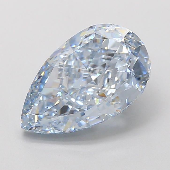 3.59 Ct. Fancy Intense  Blue Pear Lab Grown Diamond