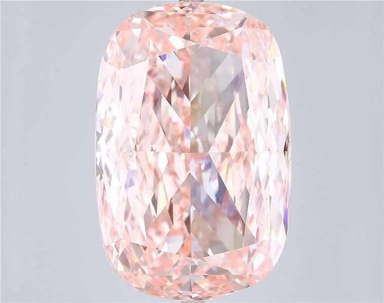 33.07 Ct. Fancy Vivid Pink Cushion Lab Grown Diamond
