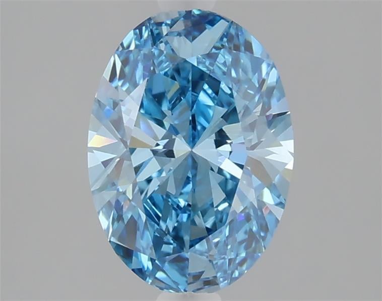 1.60 Ct. Fancy Vivid Blue Oval Lab Grown Diamond