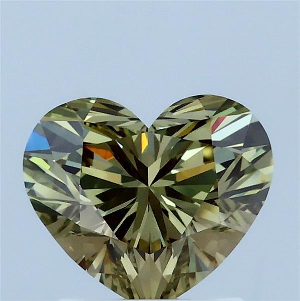 1.53 Ct. Fancy Vivid Green Heart Lab Grown Diamond