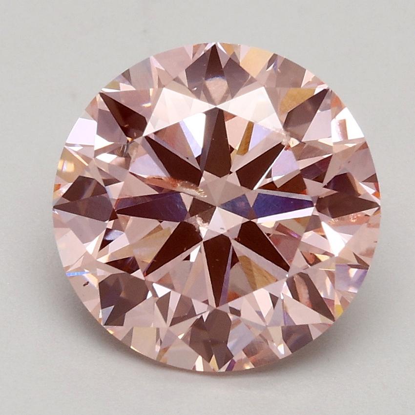 2.51 Ct. Fancy Intense Pink Round Lab Grown Diamond