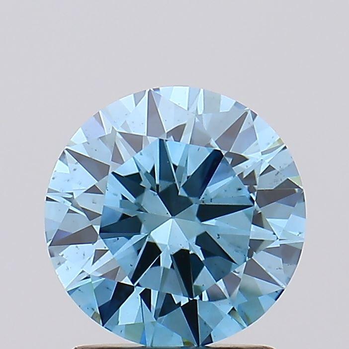 1.50 Ct. Fancy Vivid Blue Round Lab Grown Diamond