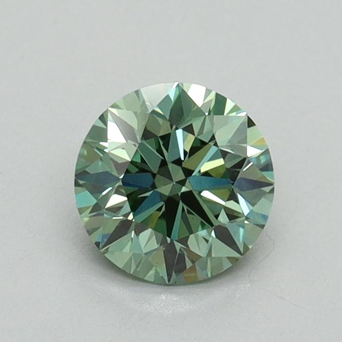 0.65 Ct. Fancy Vivid Green Round Lab Grown Diamond
