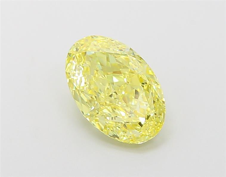 1.82 Ct. Fancy Intense Yellow Oval Lab Grown Diamond