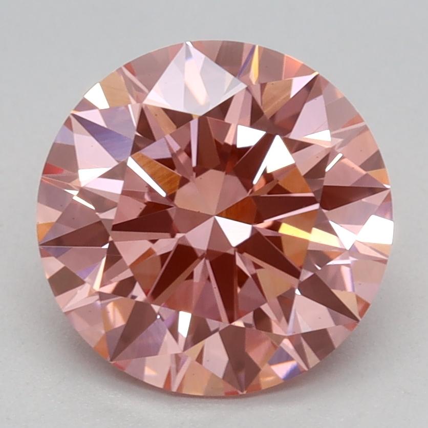 2.02 Ct. Fancy Vivid Pink Round Lab Grown Diamond