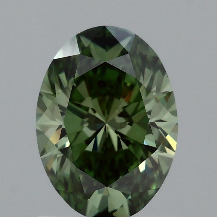 1.09 Ct. Fancy Vivid Green Oval Lab Grown Diamond