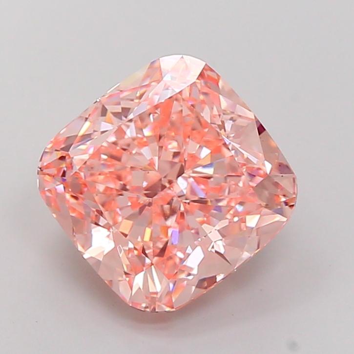 8.10 Ct. Fancy Vivid Pink Cushion Lab Grown Diamond