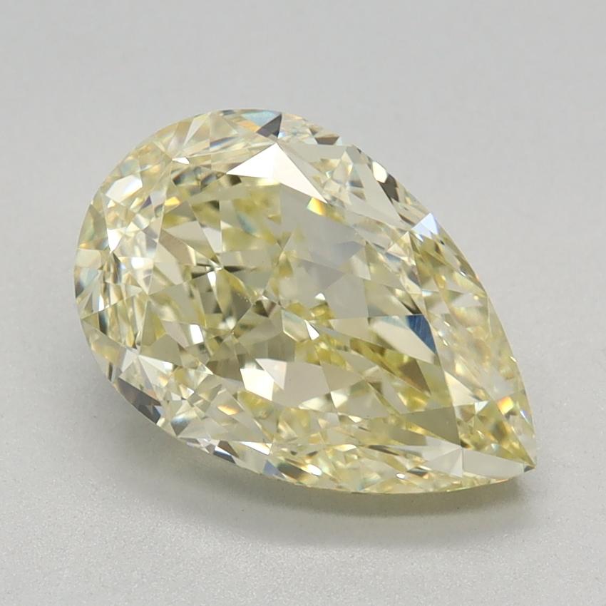 2.14 Ct. Fancy Light Yellow Pear Lab Grown Diamond