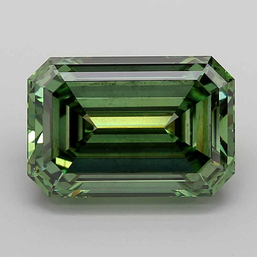 9.08 Ct. Fancy Vivid  Green Emerald Lab Grown Diamond