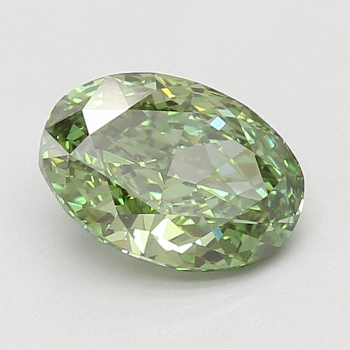 2.08 Ct. Fancy Vivid Green Oval Lab Grown Diamond