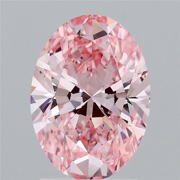 2.07 Ct. Fancy Vivid Pink Oval Lab Grown Diamond