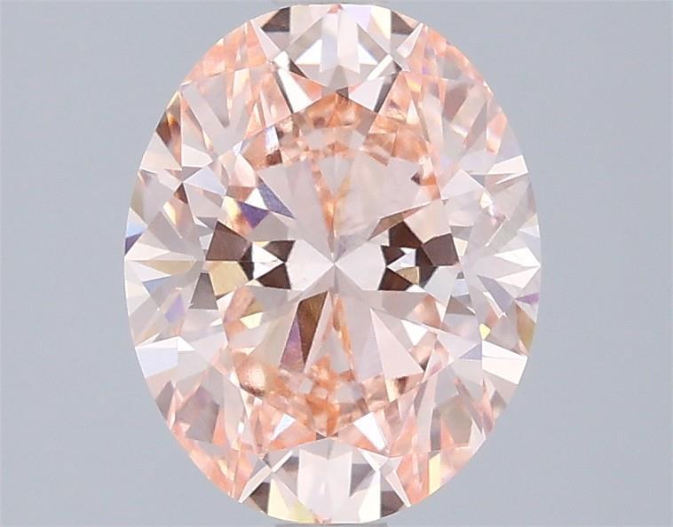 2.01 Ct. Fancy Intense Pink Oval Lab Grown Diamond
