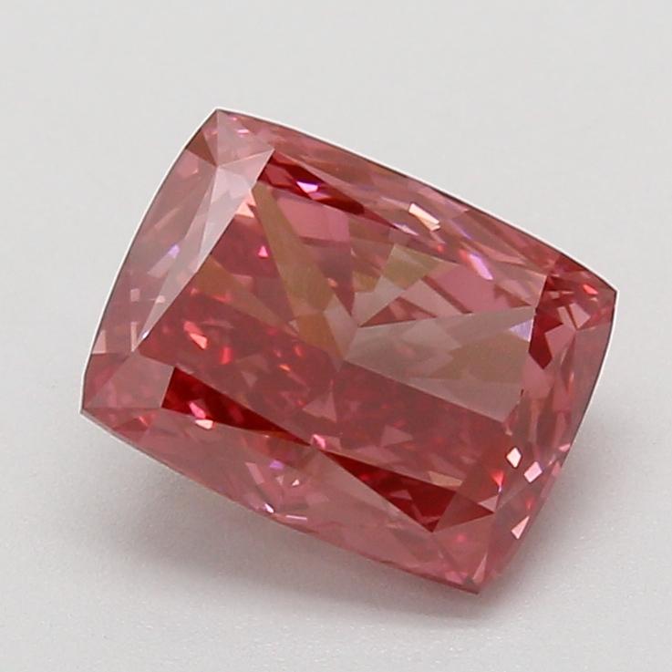 2.83 Ct. Fancy Vivid Pink Cushion Lab Grown Diamond