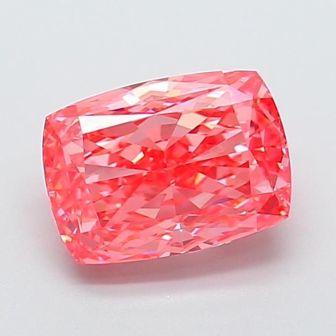 5.07 Ct. Fancy Vivid Pink Cushion Lab Grown Diamond