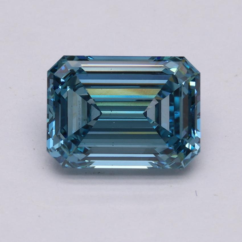 3.04 Ct. Fancy Intense Blue Emerald Lab Grown Diamond