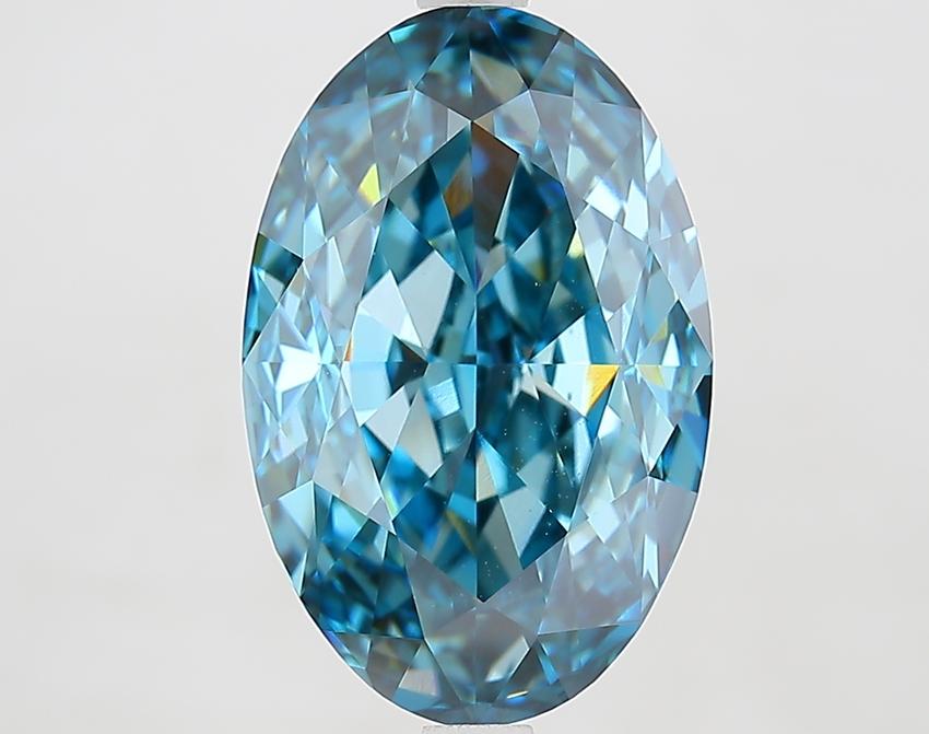 6.01 Ct. Fancy Vivid Blue Oval Lab Grown Diamond