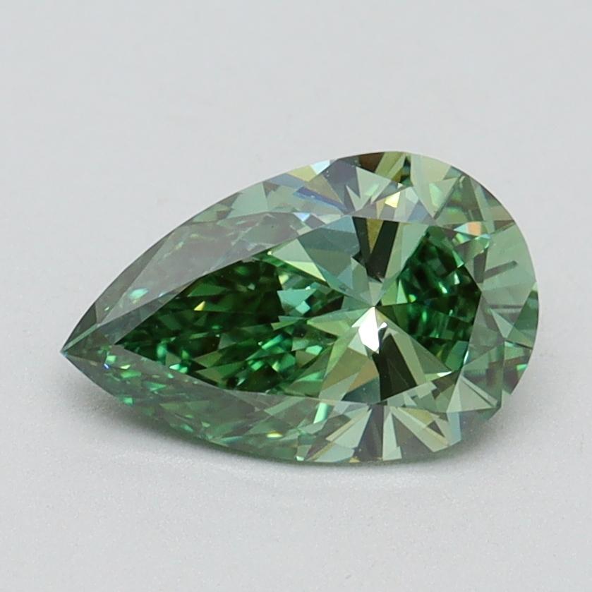 1.08 Ct. Fancy Vivid Pacific Green Pear Lab Grown Diamond