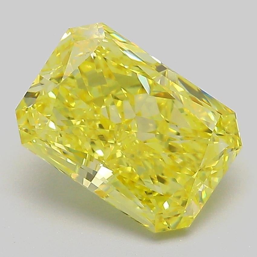3.03 Ct. Fancy Vivid  Yellow Radiant Lab Grown Diamond