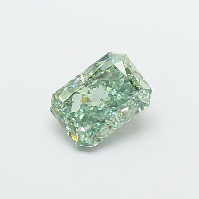 1.11 Ct. Fancy Vivid Green Radiant Lab Grown Diamond