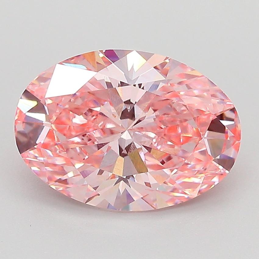 2.85 Ct. Fancy Vivid Pink Oval Lab Grown Diamond