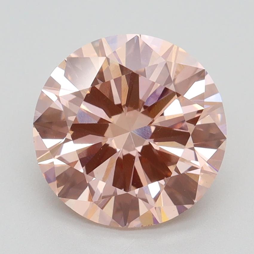 2.70 Ct. Fancy Intense Pink Round Lab Grown Diamond