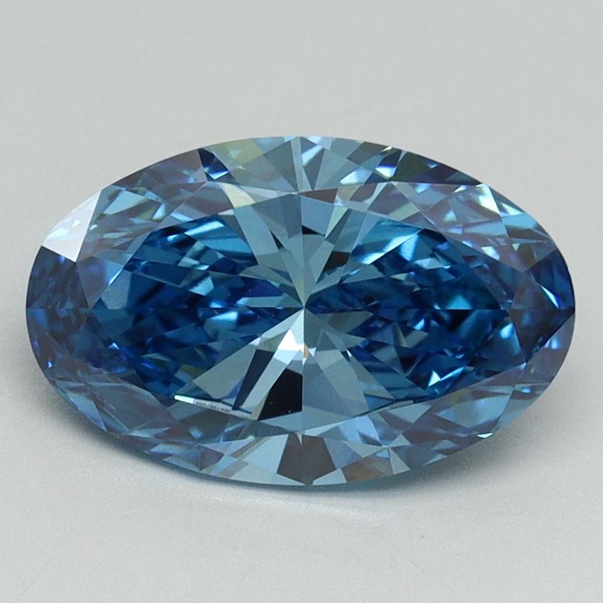 2.00 Ct. Fancy Vivid Blue Oval Lab Grown Diamond