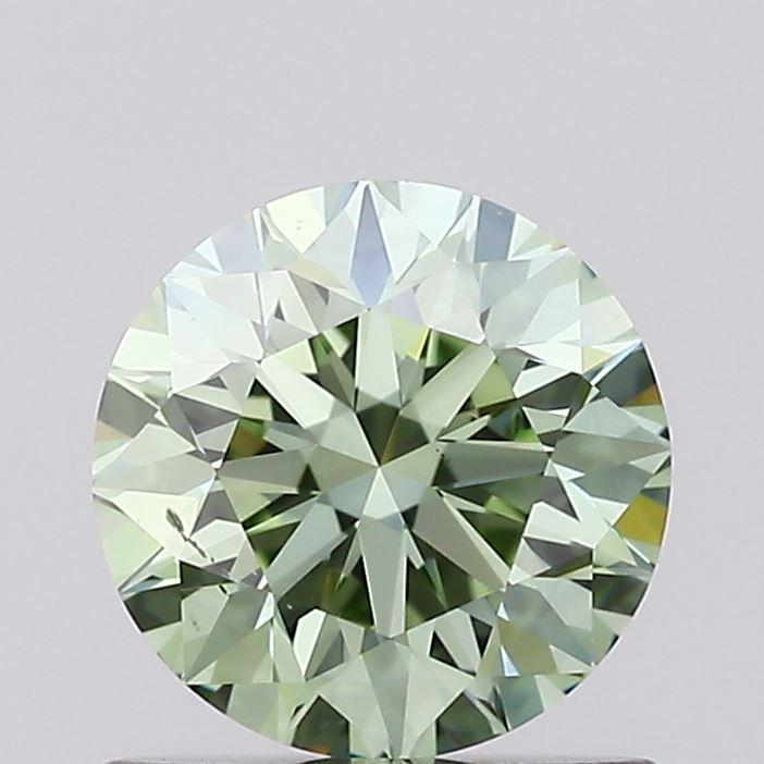 0.90 Ct. Fancy Intense Green Round Lab Grown Diamond