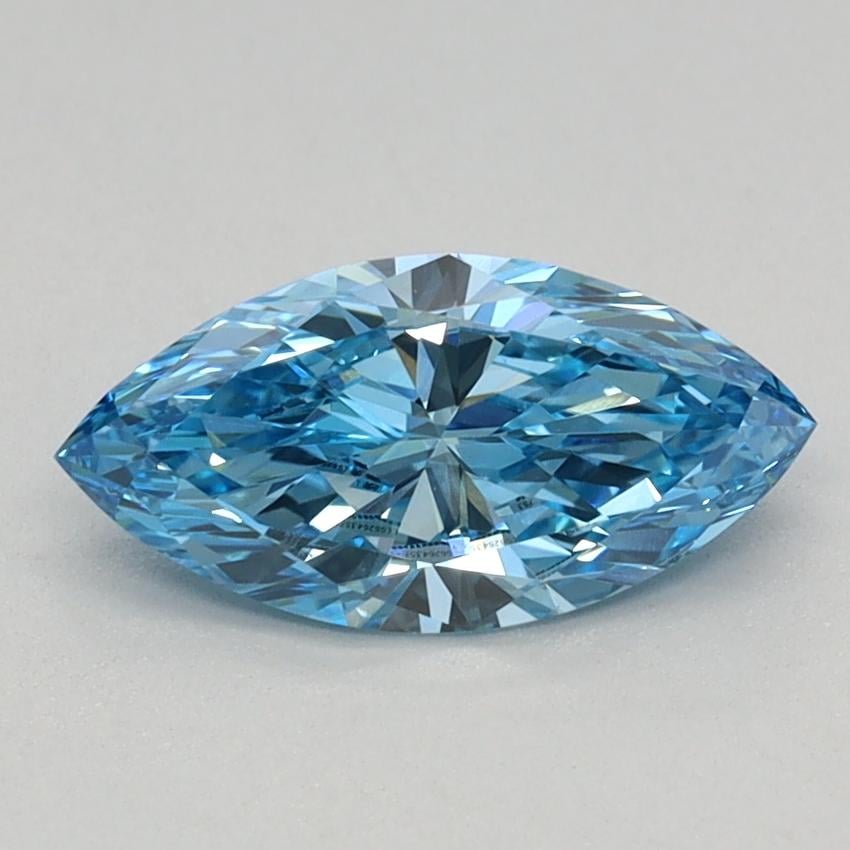 0.64 Ct. Fancy Vivid Blue Marquise Lab Grown Diamond