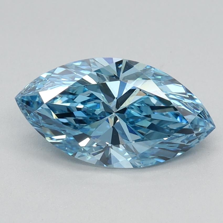 1.00 Ct. Fancy Vivid Blue Marquise Lab Grown Diamond
