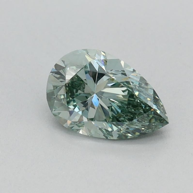 0.46 Ct. Fancy Vivid Green Pear Lab Grown Diamond
