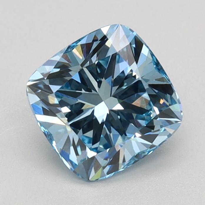 1.01 Ct. Fancy Vivid Blue Cushion Lab Grown Diamond