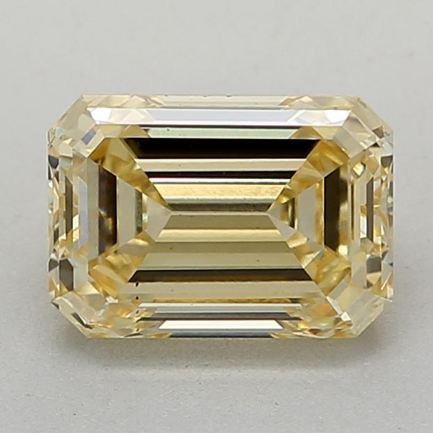 0.90 Ct. Fancy  Yellow Emerald Lab Grown Diamond