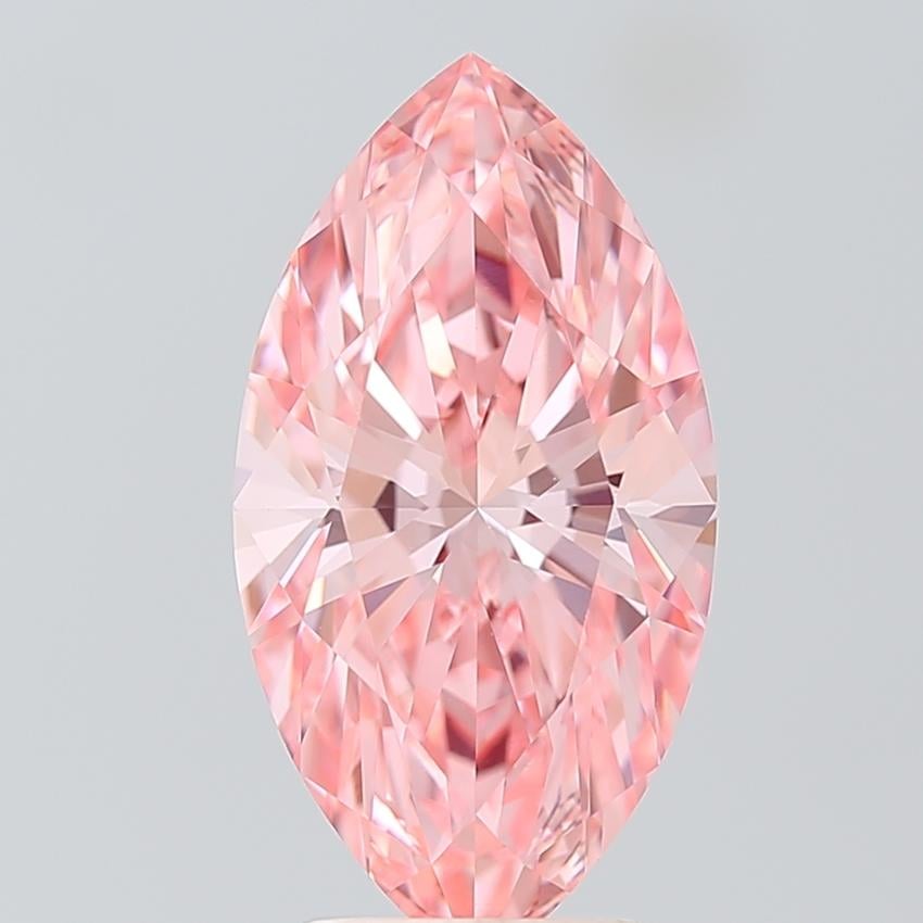 3.00 Ct. Fancy Vivid Pink Marquise Lab Grown Diamond
