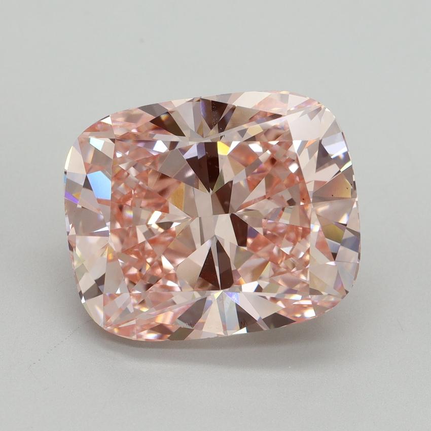 10.71 Ct. Fancy Intense Pink Cushion Lab Grown Diamond