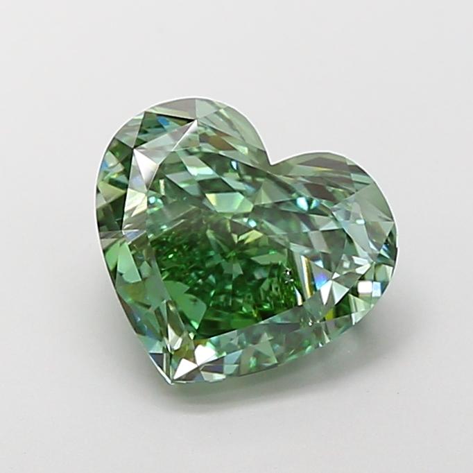 5.02 Ct. Fancy Vivid Green Heart Lab Grown Diamond