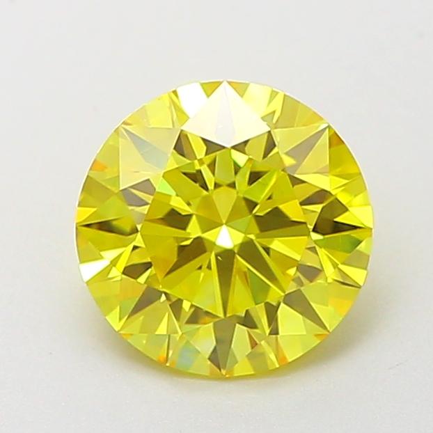 1.04 Ct. Fancy Vivid  Yellow Round Lab Grown Diamond