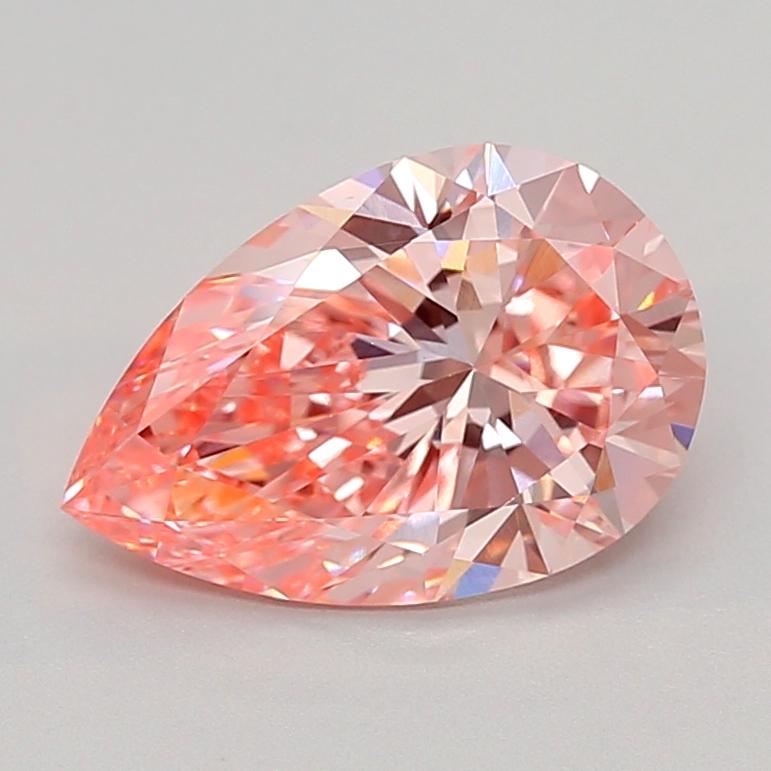 3.09 Ct. Fancy Vivid  Pink Pear Lab Grown Diamond