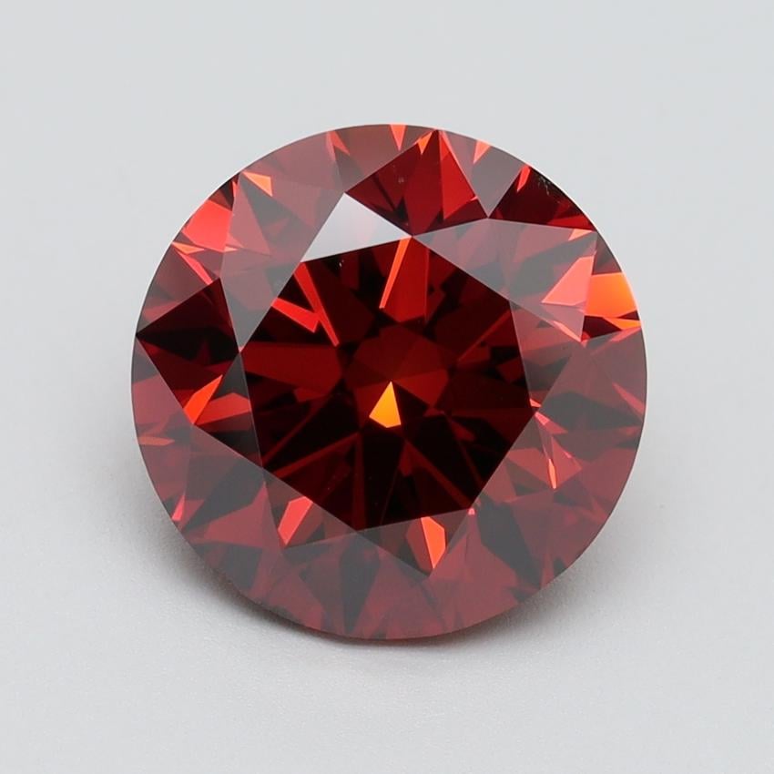 4.00 Ct. Fancy Intense Brownish Orange Round Lab Grown Diamond