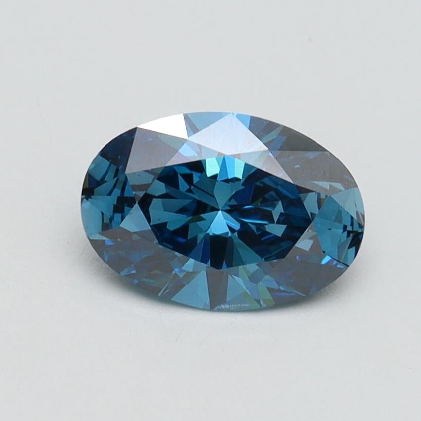 1.00 Ct. Fancy Vivid Blue Oval Lab Grown Diamond