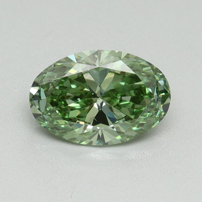 1.01 Ct. Fancy Vivid Green Oval Lab Grown Diamond