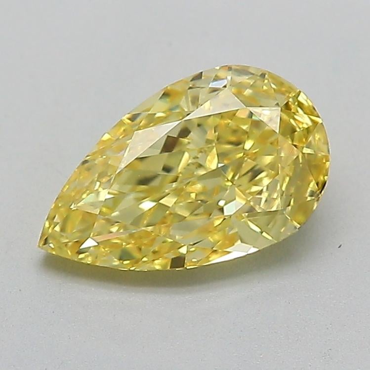 1.53 Ct. Fancy Vivid  Yellow Pear Lab Grown Diamond