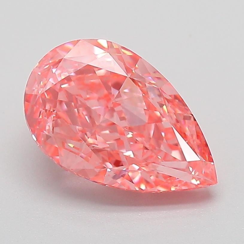2.10 Ct. Fancy Vivid Pink Pear Lab Grown Diamond