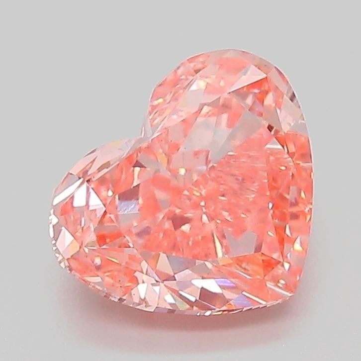 2.09 Ct. Fancy Vivid  Pink Heart Lab Grown Diamond