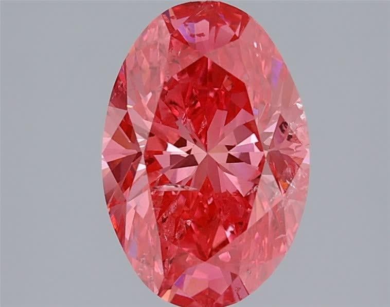 2.01 Ct. Fancy Vivid Pink Oval Lab Grown Diamond